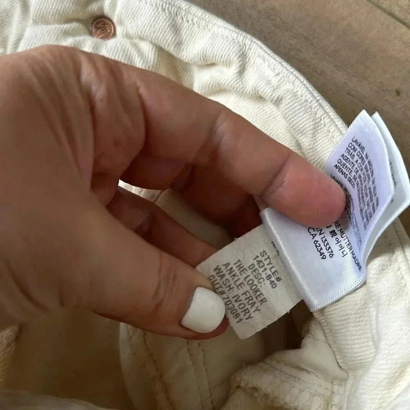 Mother The Looker Ankle Fray Gettin In Ivory Sz 24 - Picture 9 of 12